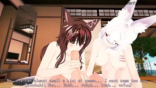 Hentai üçlü grup seks fumi x nina vtuber sansürsüz