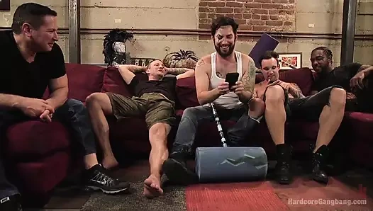 All Natural Redhead Lauren Phillips Dominated: Double Anal Gang Bang!