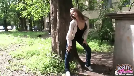 I was barely able to stuff myself in these tiny jeans