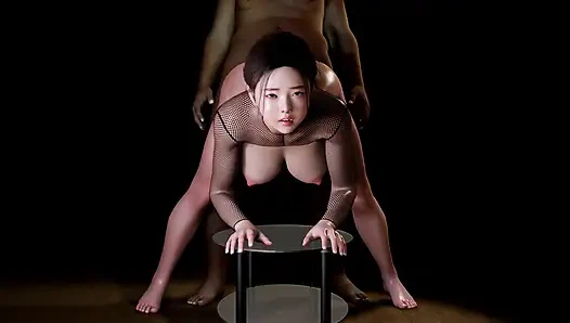 3 boyutlu iri güzel kadın olgun orta yaşlı seksi kadın büyük zenci yarağı tarafından sikiliyor