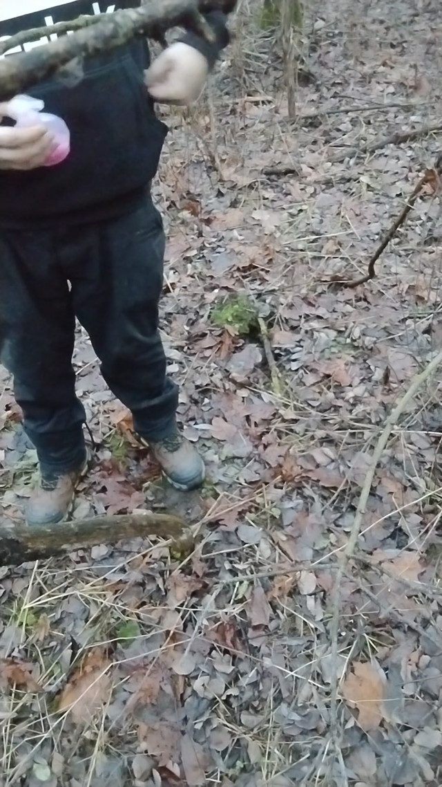 Fat autistic guy jerks and cums in the woods pt. 4