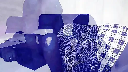 Büyük üvey anne sert kıvrımlı büyük zenci sağıyor