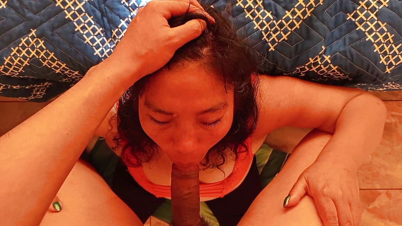 My mature Christian is learning to suck my cock, it doesn't fit