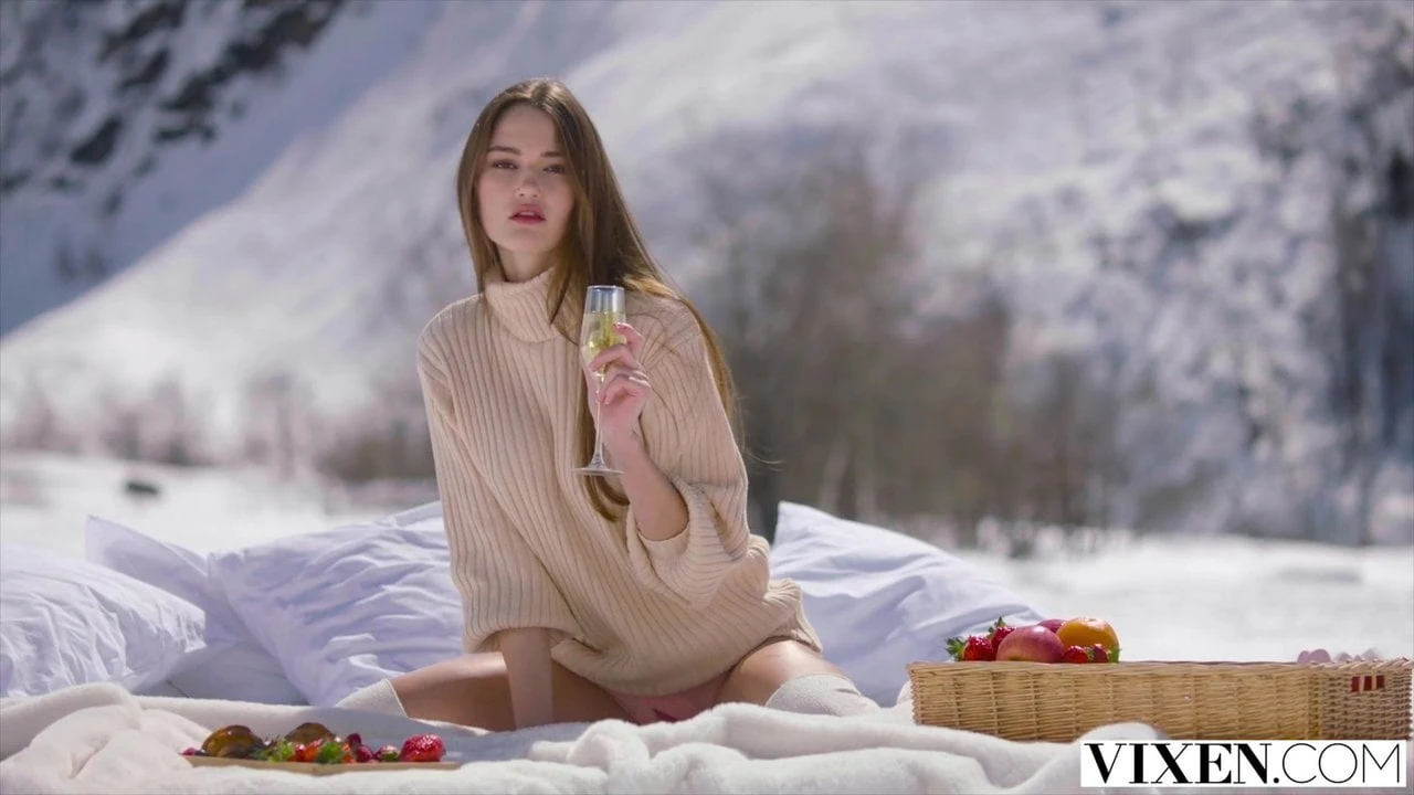 VIXEN – Ski bunny Sonya has passionate sex in the Alps