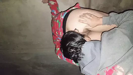 In the garage quickly with my stepmom