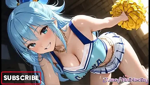 Parlak tenli seksi kıyafetli anime waifus set 12