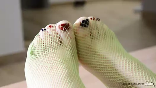 Güzel tabanlar ve ayak parmakları yakın çekimler