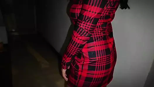 Açık havada anal seks - dairemin merdivenlerinde boşalana kadar götümü sikiyorlar