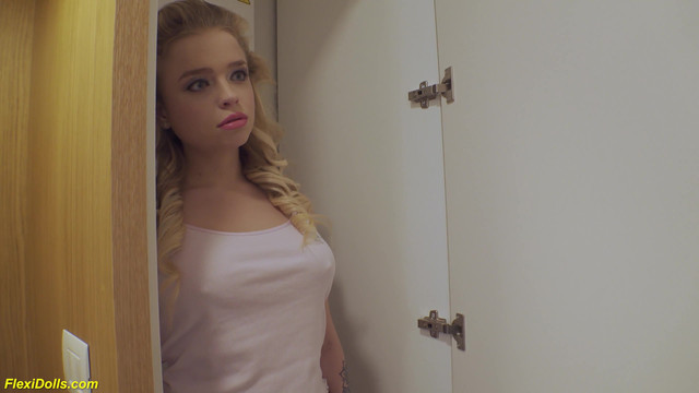 Cute flexible real doll gets rough anal fuck