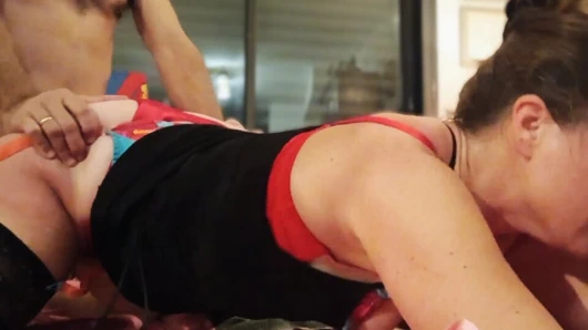 2467tec02 - Fransız amatör, giyinik seks, saten iç çamaşırı, amcık sikişi, taşak yalama, götten ağza, şaplak, boşalma