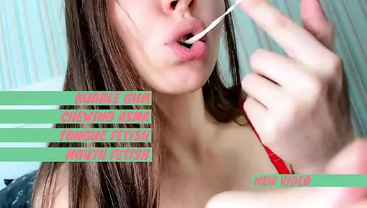 Sakız üfleme ve çiğneme asmr