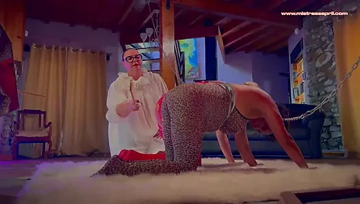 Dominatrix sahibe April - lezbiyen köle yarışması