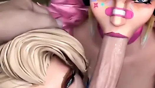 Magik, Hayran hayranlarının arkadaşıyla sert bir yarağı gırtlağına kadar alıyor