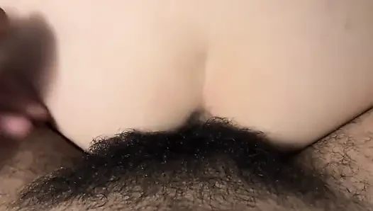 Riding a big and hard cock in reverse cowgirl, he loves to see my heart shaped ass.