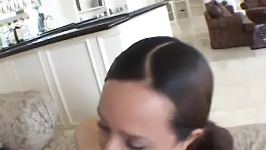 Old man loves teen's cute butt and hairy pussy