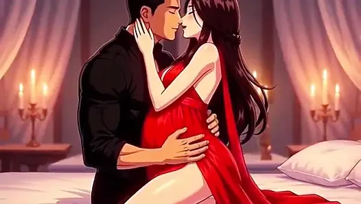 Romantic candlelight dinner that ends with husband making love to pregnant Ayesha on table