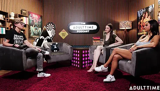 Hailey Rose ve Hazel Moore Short Kings, Ücretsiz Kullanım ve Coregasms | Adult Time Podcast