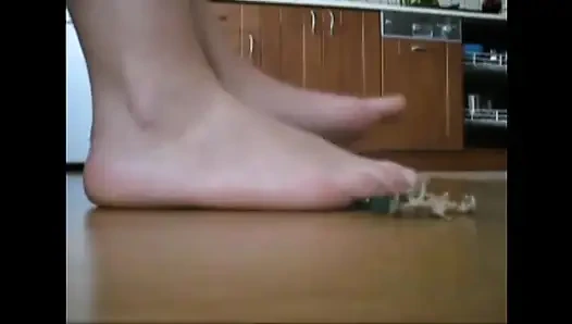 Asker oyuncaklarını eziyor