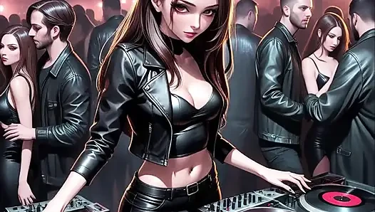 Anime seksi dj synthwave retrowave elektro ai