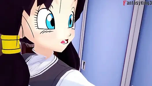 Videl neredeyse Gohan'ı Android 21 ile seks yaparken buluyor - dragonball zex serisi