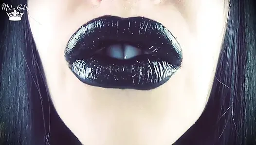 Siyah parlak dudaklardan öpücükler asmr 31 talimatı