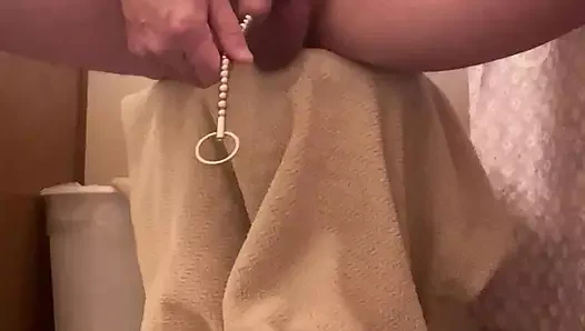 13 inçlik ses ile büyük boncuklu yarak sikişi