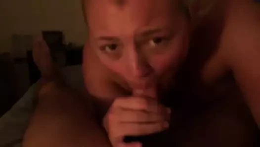 Blond Babe sucks Cock