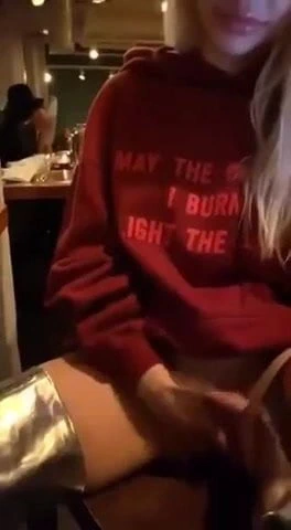 restoranda mastürbasyon