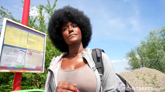 Çek sokakları 152: sevimli büyük memeli zenci kızla şenlik