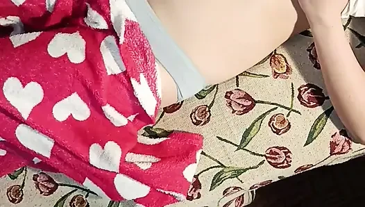 I'm Watching on Stepsister's Masturbation in Bed