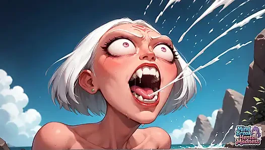 Orgasmo de spray de leche: asalto de himen que rompe la mente de la diosa elfo blanca