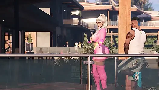 GTA 5 Franklin Hires Premium Lady in his Vinewood Mansion PART1