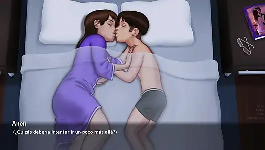 Üvey annemin yatağına giriyorum ve sonunda sevişiyoruz - yaz mevsimi efsanesi