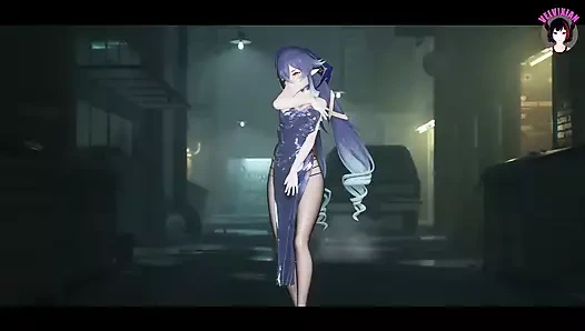 Leila - siyah ipek akşam elbisesi