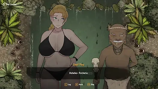 Hentai oyunu - tanrıçanın gelişi - bölüm 1 ateşli seksi sarışın kadın kabile şefi için paizuri ve yoğun sakso çekiyor