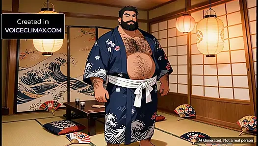 Bara Animasyon - Japon kıyafetleri içinde bear takeshi - erkekler için yaoi 31 talimatı erotik ses