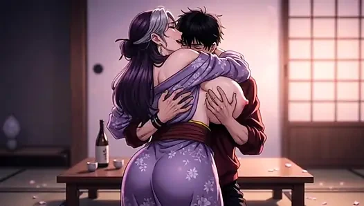 Büyük memeli üvey anne ve üvey oğullar