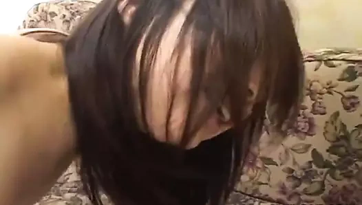 Asya cuttie var bir köpek stil sikme ile ona adam