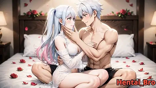 Şehvetli gümüş saçlı çift - samimi yatak odası tutkusu