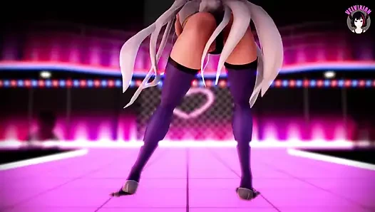 Rumi Usagiyama seksi dans ediyor ve işiyor ve yüzüne boşalıyor