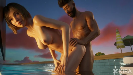 Ateşli genç kız havuzda sikiliyor 3 boyutlu hentai