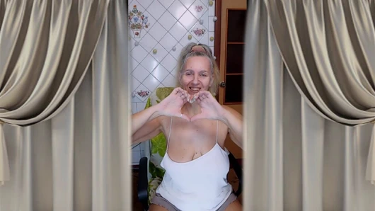 Hot housewife Lukerya flirts on camera and dreams of meeting a man