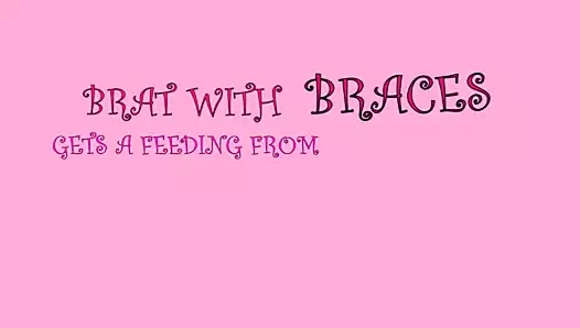 Diş teli olan velet babasından besleniyor: cumpilation