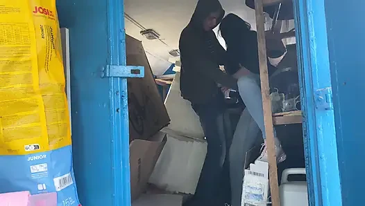 A warehouse worker fucked the manager hard right there on the boxes and put her in her place