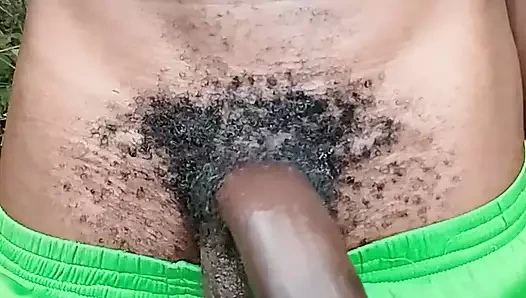 My dick was hungry so fed it in the bush solo outdoor