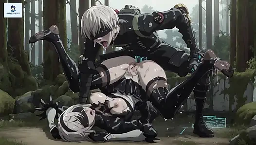 2b nier automata anime hentai anal mecha seks çorapları