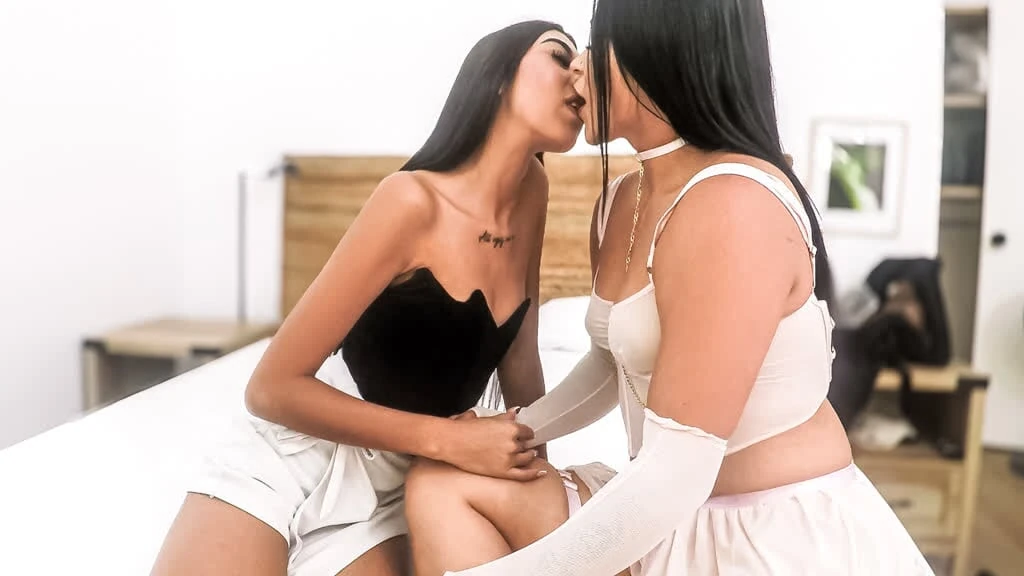 Horny Latina Roommates Curious About Lesbian Sex Go Wild Licking Pussy
