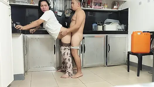 SNEAK FUCK AT THE KITCHEN BEFORE GOING TO SLEEP