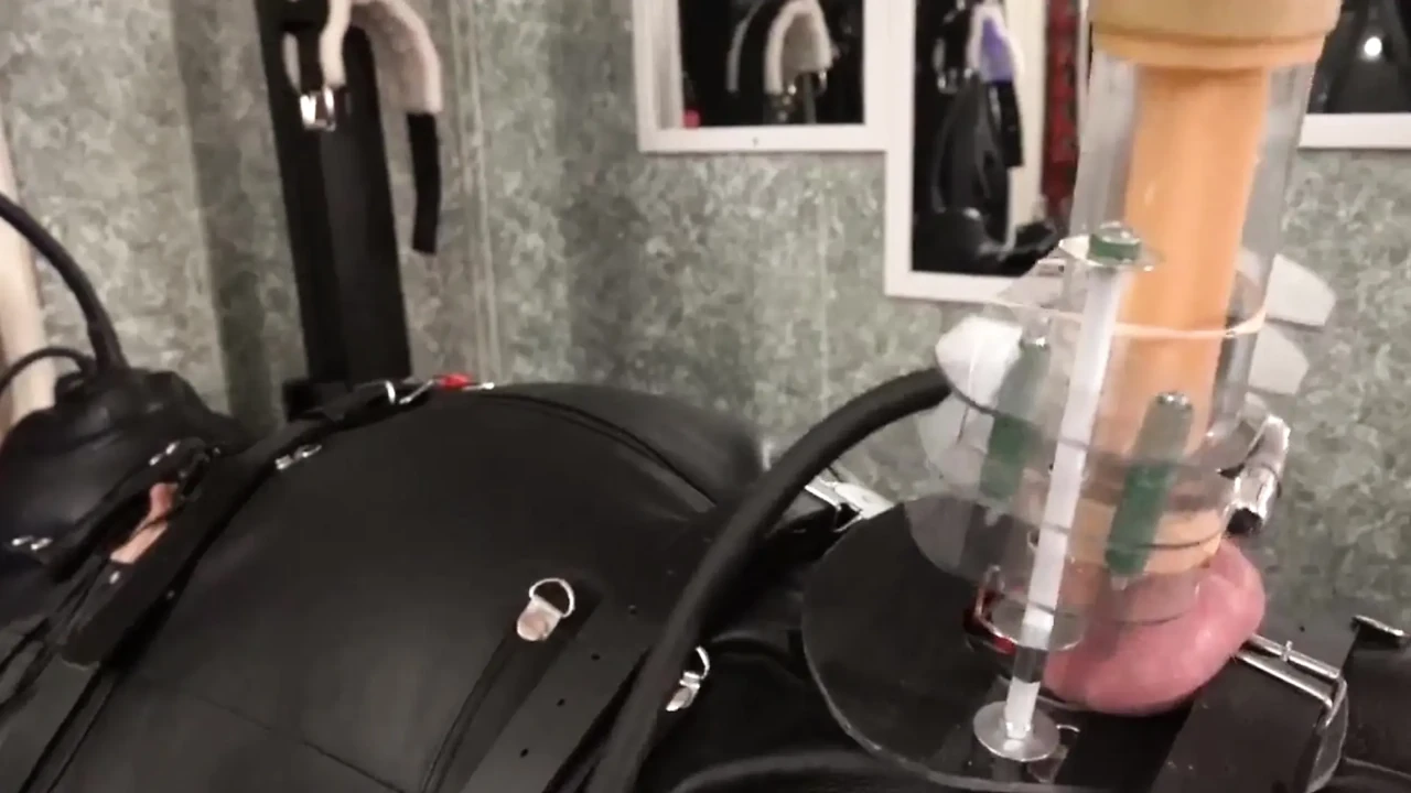 Leather Bondage Bag and Venus 2000 Milking