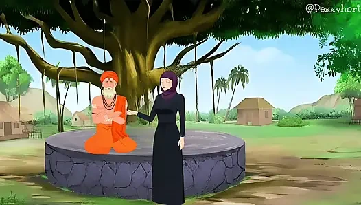 New Desi Pandit And Hijabi Ladki Sexy Video